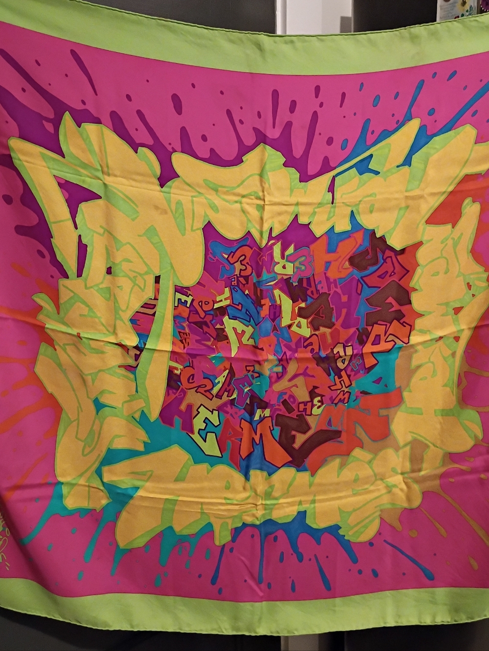 Hermes Kongo Colab Silk Scarf